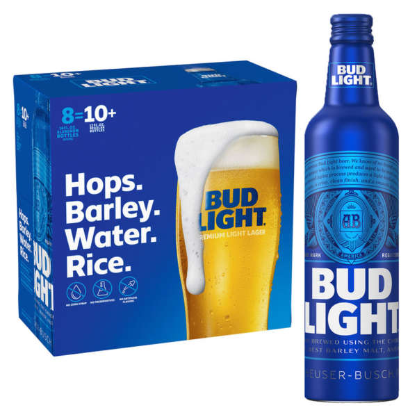 BUD ALUMINIUM BTLS 8PK