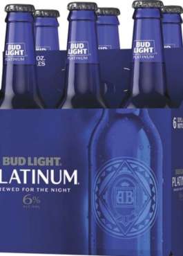 BUD LIGHT PLATINUM BTLS 6PK