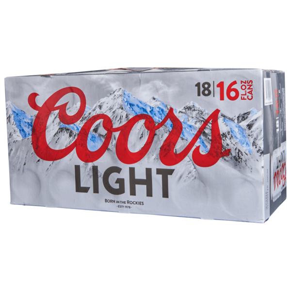 COORS LIGHT CN 16OZ 18PK