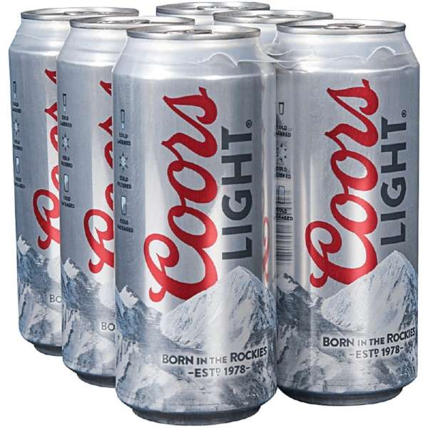 COORS LT CN 6PK