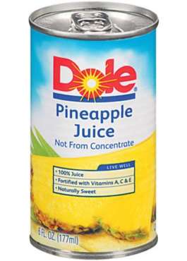 DOLE PINEAPPLE JUICE 6 OZ