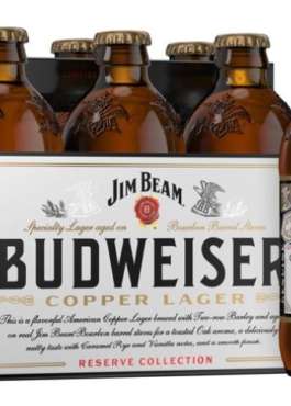 JIM BEAM BUDWEISER COPPER BTLS 12OZ 6PK