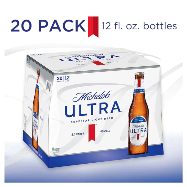 MICHELOB ULTRA LT 12OZ BTLS 20PK