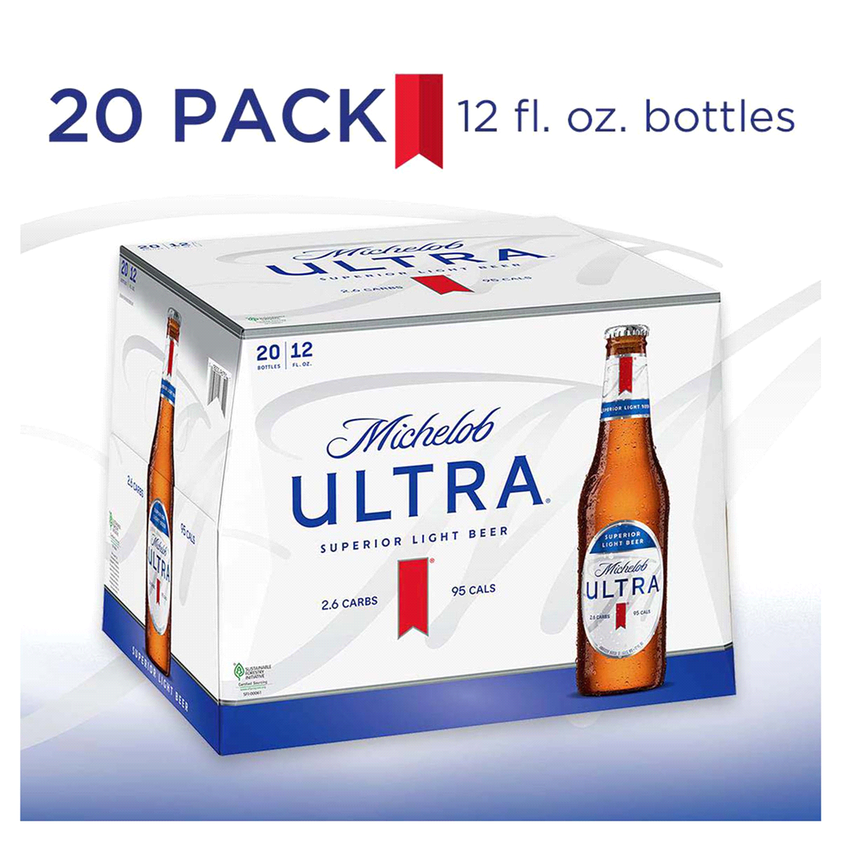 Michelob Ultra Beer, Superior Light, 12 Pack - 12 pack, 12 fl oz bottles