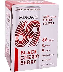 MONACO 69 BLACK CHERRY BERRY SELTZER 4 PK