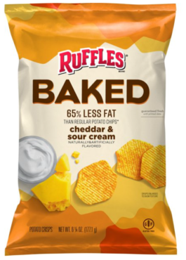 RUFFLES BAKED LESS FAT CHIPS 1PK
