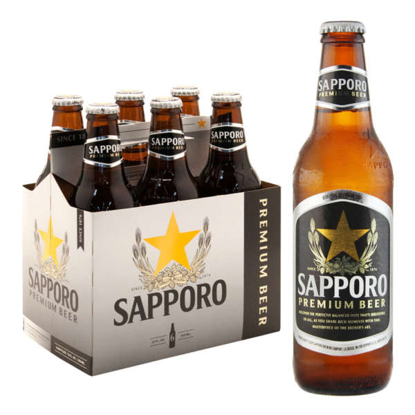 SAPPORO DRAFT 6PK 12OZ BTL