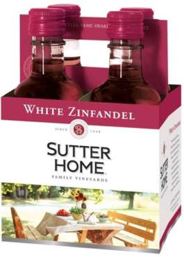 SUTTER HOME WH ZINFANDEL 4PK 187ML
