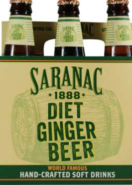 SARANAC DIET GINGER BEER 12OZ 6PK BTLS