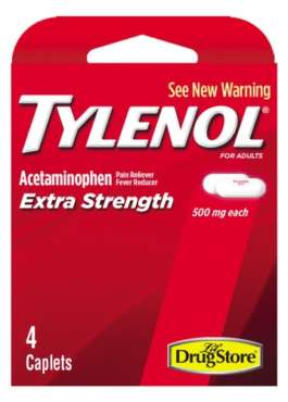 TYLENOL EXTRA STRENGTH TAB 4CT