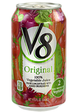 V8 ORIGINAL VEGETABLE JUICE 12OZ CANS
