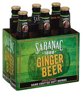 SARANAC GINGER BEER 12OZ 6PK BTL